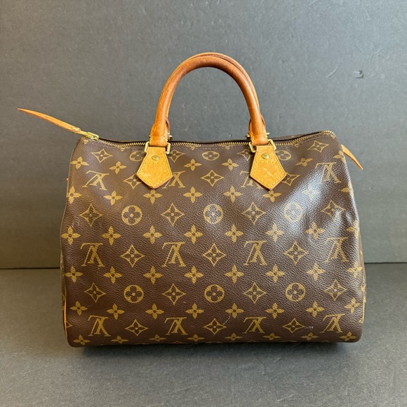 Louis Vuitton Speedy 30 Bag Brown LV Monogram Top Handle Classic Old Money - Picture 2 of 15